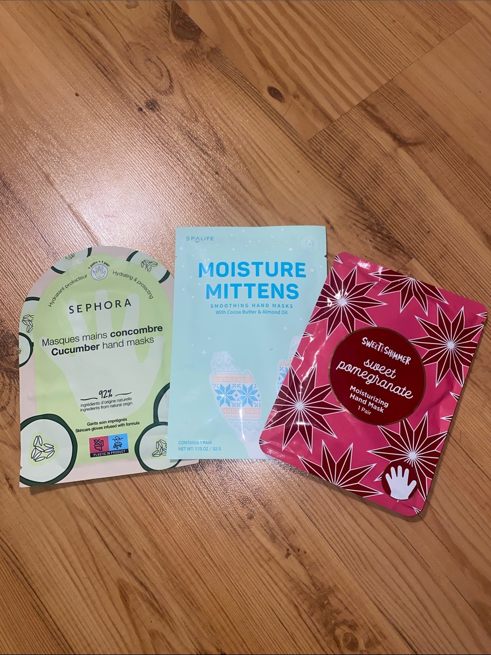 Skincare Bundle- Set of 3 Single Use Hand Masks.